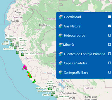 GISEM Mapa Energético de Osinergmin